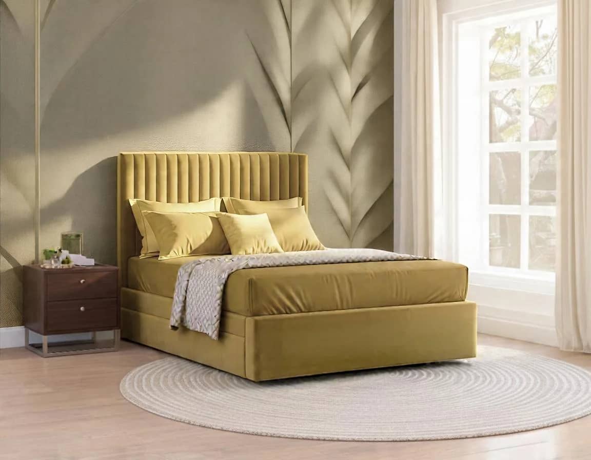 Alicia Bed in mustard