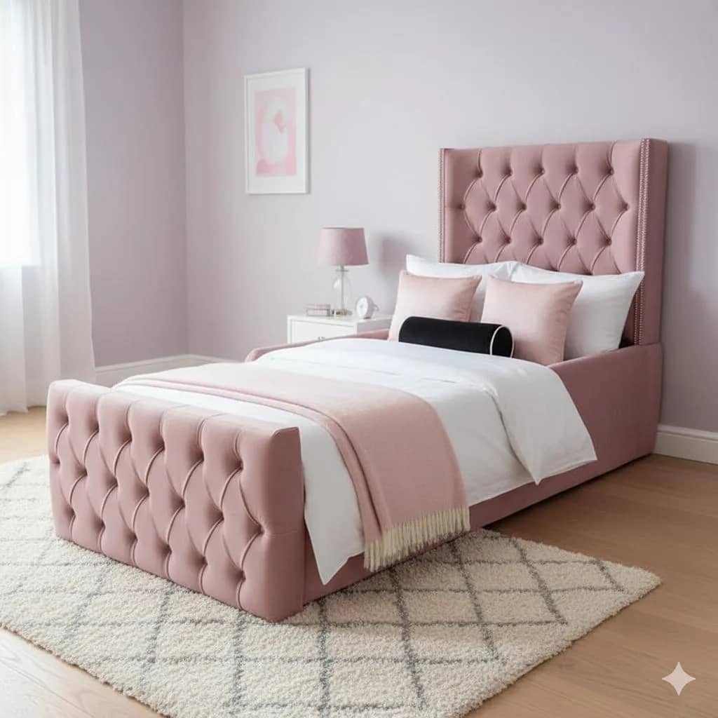 Pixie Dreams kids bed in baby pink