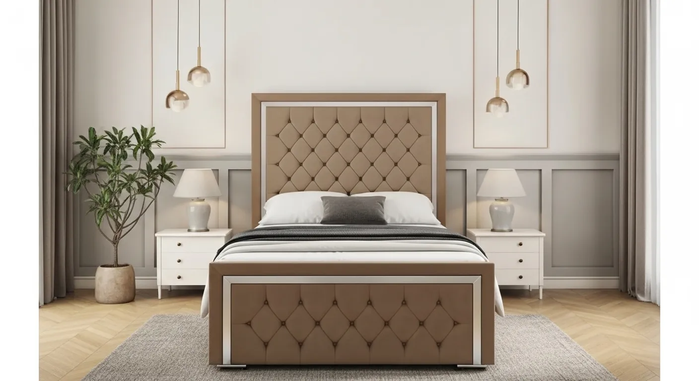 Dussen Chrome Bed